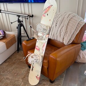 K2 snowboard and bindings, size 146, barely used